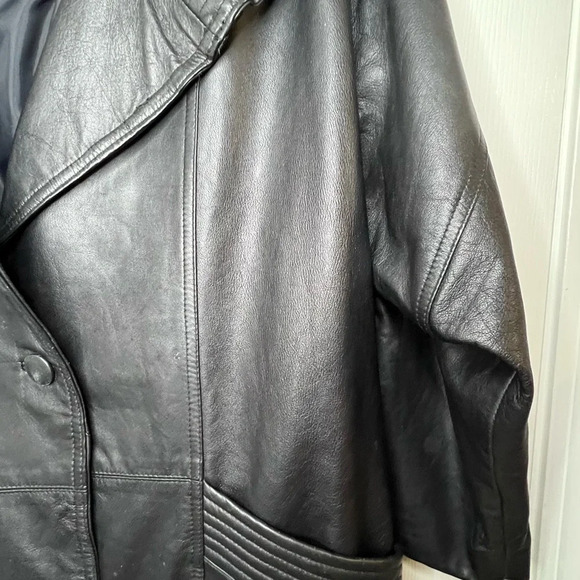 Izzi Vintage Leather Trench Coat - Picture 7 of 16